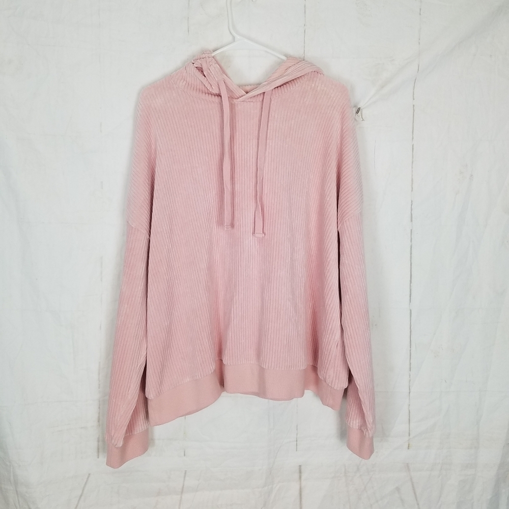 Forever 21 Pink Ribbed Hoodie